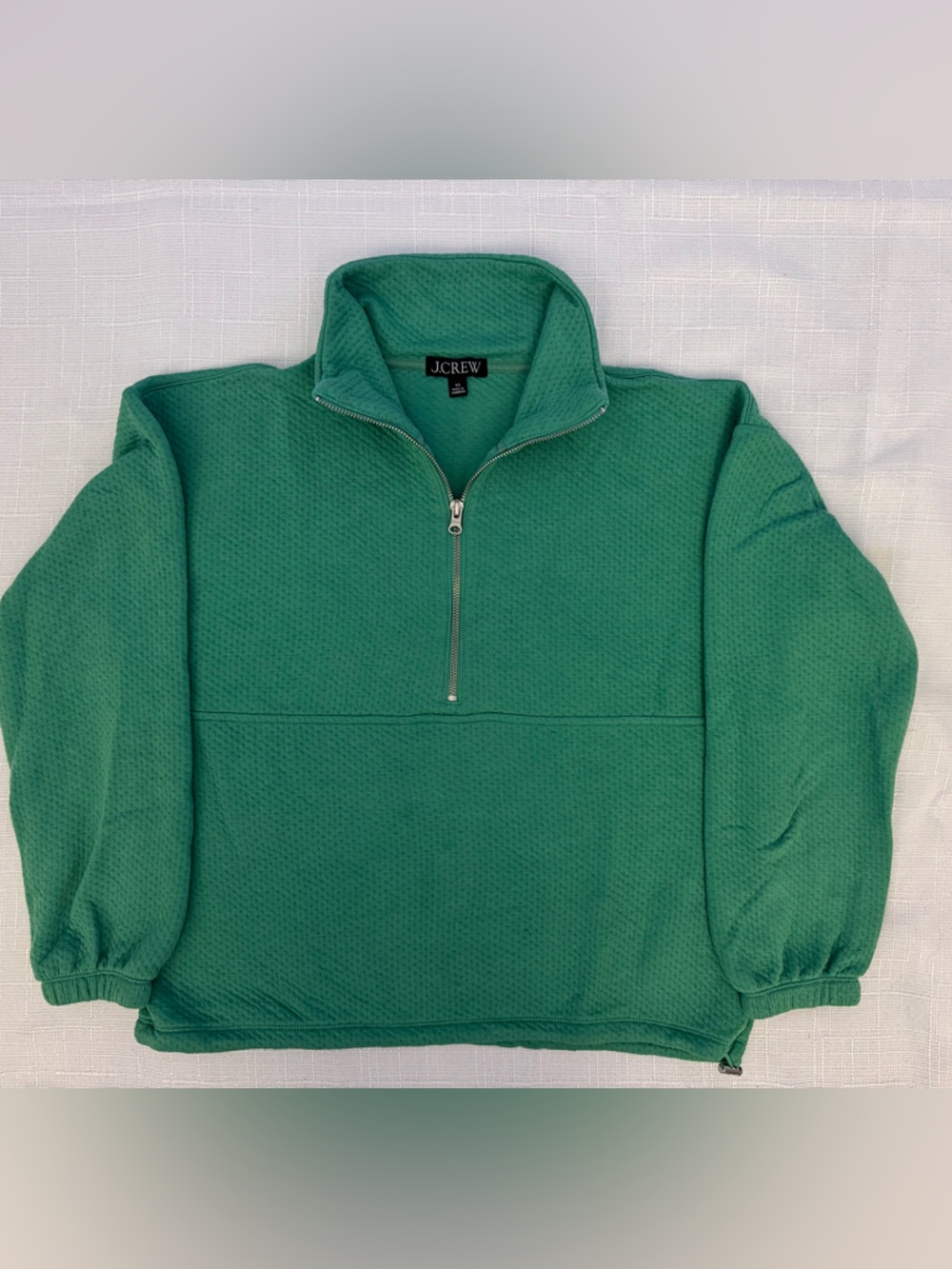 J. Crew Women’s Kelly Green Half-Zip Pullover Sweater